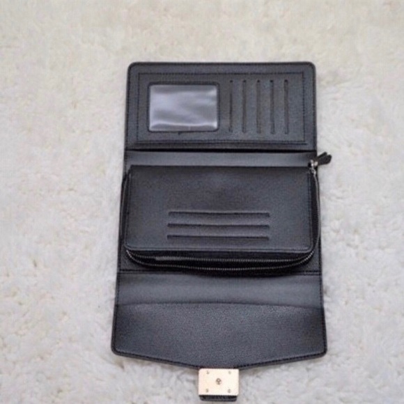 PINK HALEY SILKY ELEGANT WOMEN’S WALLET IN BLACK - Picture 4 of 4